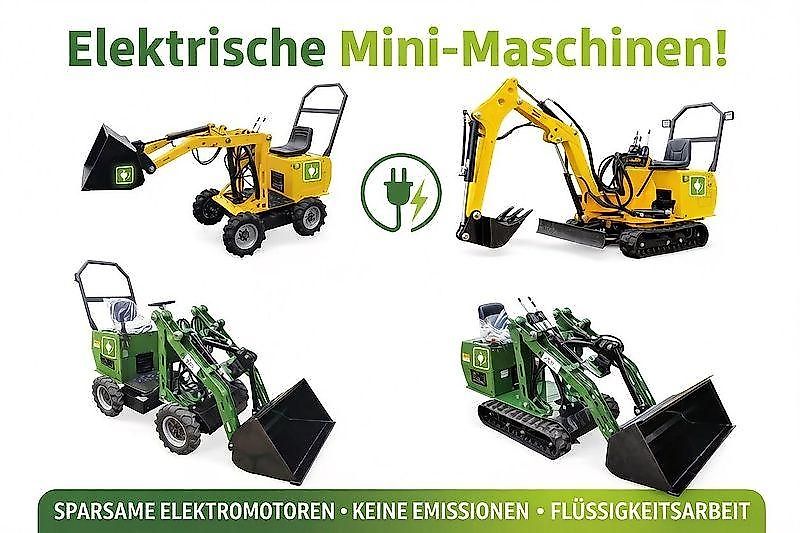 Elektrischer E MINI RADLADER | GELENKRADLADER | RAUPENBAGGER | RAUPENLADER – NEU 2026 | Direkt vom Hersteller JSB